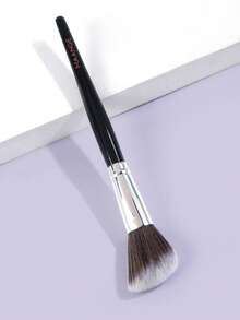 2pcs Professional Makeup Brush Set, Soft Fiber Material, Convenient To Carry, Includes Foundation Brush And Powder Brush, Travel Essential. The Set Includes Makeup Brushes, Foundation Brush, Powder Brush And Other Various Makeup Tools, Making It An Ideal Makeup Gift Set. - Black - View 4