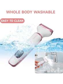 Women's Electric Shaver, Wet & Dry Use, 5-In-1 Bikini Trimmer, Suitable For Face, Nose, Eyebrows, Arms, Armpits, Legs And Intimate Areas, Painless Hair Removal - Multicolor - View 9