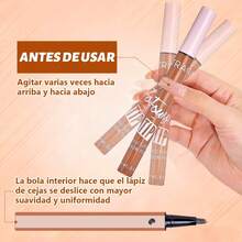 Lapiz De Cejas Líquido Resistente al Agua, 2pcs Cepillo Cejas Secado Rápido Efecto 3D, Lápiz de Cejas Natural y Duradero Con Efecto Microblading, Plumon para Cejas Resistente a Las Manchas (02 Taupe) (02 Taupe) - 1 - Ver 7