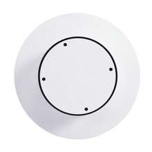 MERAX Elegant Easy Assembly Round Coffee Table With 6.8" Thick Tabletop, Modern Drum End Table, Minimalist Fluted Center Table With Sturdy Base For Living Room, White, 35.4"W*16.7"H - 白色 - 查看 8
