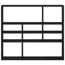 Larryhot Scaffale a Parete Rovere Nero 90x16x78 cm Legno Multistrato, Facile da assemblare, dall'estetica elegante e raffinata, pratica per riporre gli oggetti, la scelta ideale per l'organizzazione e la decorazione domestica - nero - Visualizzare 4