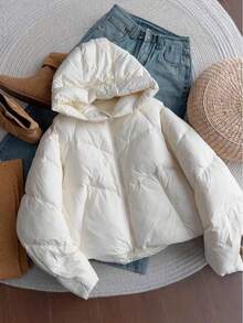 Women Winter Coats - White - View 3