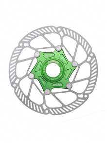 ZRACE Z2 160mm 中锁式自行车刹车盘，强力散热浮动盘，公路车/山地车刹车盘 - 綠色 - 查看 2