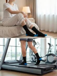 1/10 pares de calcetines cortos hasta el tobillo para mujer de color negro y contraste, transpirables y que absorben la humedad, de estilo casual sencillo, adecuados para el uso diario y atuendos deportivos