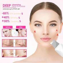 Face Scrubber, Skin Spatula, Facial Silicone Pore Cleaner | 3 Modes Wireless, Deep Cleansing & Exfoliating, Blackhead & Whitehead Remover | Lifts Tightens Skin, Reduces Fine Lines, Boosts Absorption For Skincare | Rechargeable, 2H Charge For 35+ Days Use, 500mAh Battery | Waterproof, Stainless Steel Spatula & Silicone Brush, Gentle For All Skin Types | At-Home Facial Tool, Auto-Off, Skin Care Gift For Women, White - 預設 - 查看 4