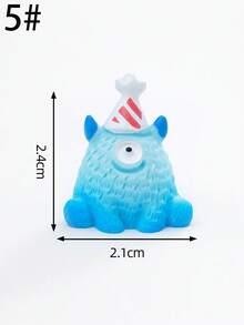 Bộ 6 tượng quái vật mắt to bằng nhựa, đồ trang trí 3D dễ thương hình mũ sinh nhật, phụ kiện tự làm cho tiểu cảnh terrarium, trang trí góc phòng ngủ, đồ trang trí bàn làm việc, vật dụng dễ thương trên bàn phòng khách, cá nhân hóa bàn học ký túc xá, điểm nhấn cho giá sách và bệ cửa sổ, đồ trang trí nhiều màu sắc nhỏ gọn và tinh tế đáng yêu. - Nhiều màu - Xem 9