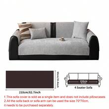 1 tấm bọc ghế sofa bằng vải chenille chống thấm nước, màu trơn, có thể giặt máy, mặt sau chống trượt, thân thiện với thú cưng, không rụng lông, phù hợp cho phòng ngủ, phòng khách, văn phòng, trang trí nhà cửa, phù hợp với ghế đơn, ghế đôi, ghế 3 chỗ, ghế 4 chỗ và ghế sofa góc. - Nhiều màu - Xem 17