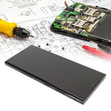 Black Cell Phone Digitizer Touch Screen Display Screen Replacement Assembly with Frame Fingerprint Function for S918U US Version - Samsung - Ver 3