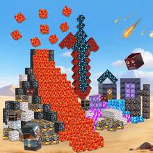 Adult Lava Flow Magnetic Building Blocks, Immersive Lava Scene Construction Toy, Stress Relief Brain Teaser Relaxation - Multicolor - View 7