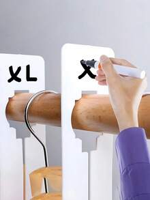 Bộ 5 tấm phân chia quần áo theo kích cỡ, giá để đồ trong tủ quần áo để sắp xếp theo loại, kích cỡ hoặc độ tuổi, giá treo quần áo có nhãn, giá phân chia quần áo hình chữ nhật, thích hợp cho tủ quần áo gia đình và việc sắp xếp quần áo, móc treo quần áo kiểu boutique, unisex, có thể tái sử dụng và có thể viết lên, tiện lợi cho việc sắp xếp quần áo. - Nhiều màu - Xem 2