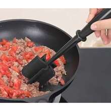 Meat Chopper, Hamburger Grinder, Premium Heat Resistant Smasher For Ground Beef, Burger Grinder Nylon Potato Mix Tool, Meat & Poultry Tenderizers-Black - 黑色 - 查看 5