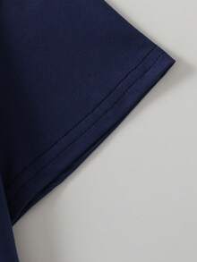 Girls' Short Sleeve T-Shirt With 23 Number And Star Print, Casual Fashionable, Suitable For Spring And Summer. Suitable For Students' Daily Wear, Parties, School, Music Festivals, Vacations And Commuting To Work. - Royal Blue - View 4