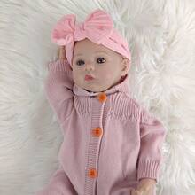 18英寸柔软布身仿真娃娃，46厘米，可爱陪伴娃娃，重生娃娃，游戏屋玩具，完美节日礼物 - Cloth Body Doll - 查看 5