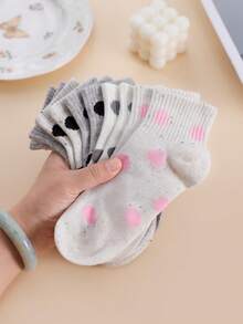 5 pares de calcetines de tobillo transpirables de moda para mujer - Multicolor - Ver 2