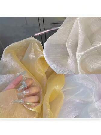 Fondo fotográfico, Telón de fondo de fotografía de gasa arrugada con brillo de aurora, Telón de fondo decorativo portátil para fotografía, Fondo perfecto para fotografía de arte de uñas, cosméticos y joyería.