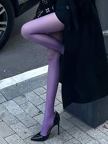 1 Pair Women's Fashion Tights, Suitable For Nightclub Occasions