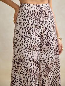 Quần ống rộng họa tiết da báo thanh lịch dành cho nữ của Aliao, phù hợp cho Ngày Valentine, mùa thu, tiệc trắng, phong cách quý tộc cổ điển, phong cách cung đình, phong cách trang nhã, các dịp công sở thường ngày. - Nhiều màu - Xem 2