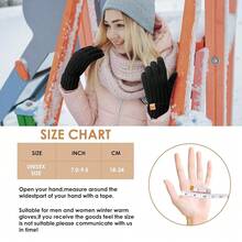 Warme Damen-Winter-Rippenstrickhandschuhe - Thermische Wärme, superweiches Acryl bei kaltem Wetter