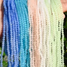 12strip/Set 4mm Bohemian Macaron Color Glass Beads Rondell Faceted Synthetic Crystal Beaded Loose Spacer Beads For Jewelry Making DIY Necklace Bracelet Earrings - Macaron Crystal - View 6