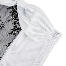 Jutrisujo Women's Corset Bustier Top Lace-Up Gothic And Vintage Inspired Design Suitable For Burlesque Victorian And Renaissance Themed Outfits Plus Size - 71019-Trắng - Xem 5