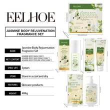 3-Piece Jasmine Body Care Set - Shower Gel, Body Lotion & Perfume Spray, Gentle Cleansing, Moisturizing, Long-Lasting Fragrance, With Vitamin C & Aloe For Skin Barrier Protection, Daily Skincare Routine & Gift Set,Gifts For Men And Women Suitable For Valentine's Day, New Year's Day, Birthdays, Weddings, And Parties,Skin Care Sets,Makeup,Skin Care,Travel Essential,Quick Ship Items,Free Shipping - Aloe Vera - 查看 10