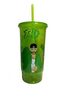 Taza de plástico verde de  Feid Ferxxo de calidad premium - Verde - Ver 2