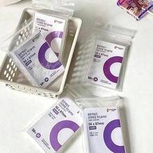 50张韩国产透明无酸CPP卡套，3英寸全息保护膜，适用于相册活页装订 - 紫色 - 查看 6