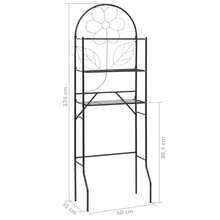 vidaXL WC Étagère Nero 60x33x174 cm - nero - Visualizzare 7
