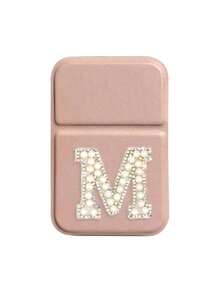 1pc Mini White Pearl Letters Foldable Portable Makeup Mirror,Letters Of A-Z Makeup Mirror With Bracket, Travel Mirror, Beauty Products, Desktop Makeup Mirror, Rectangular Desktop Compact Mirror Foldable Small Minimalist Makeup Mirror, Travel Portable Makeup Mirror For Women's Gift - Suitable For Weddings, Personal Celebrations, Parties, Travel, And Beauty Studios, Perfect Birthday Gift, Wedding Gift, Favor, Holiday Gift - Pink - View 24