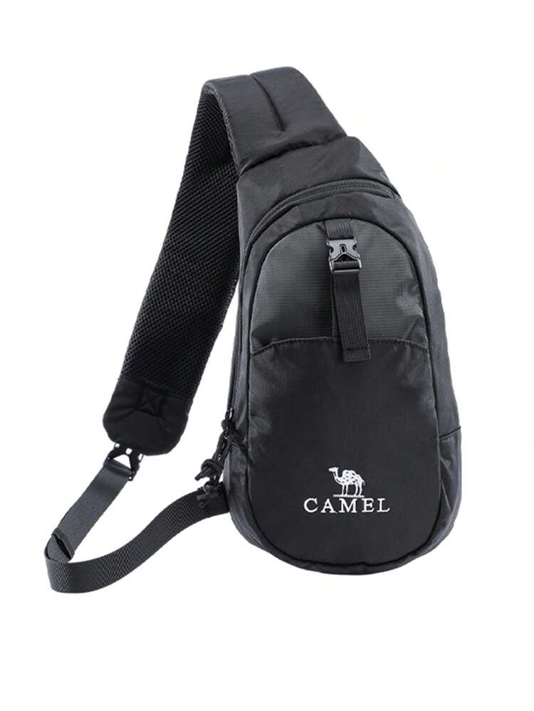 CAMEL CROWN Casual Chest Bag, Travel Portable Shoulder Bag, Crossbody Bag, Fitness Pouch, Cycling Bag, Backpack - Black - View 1