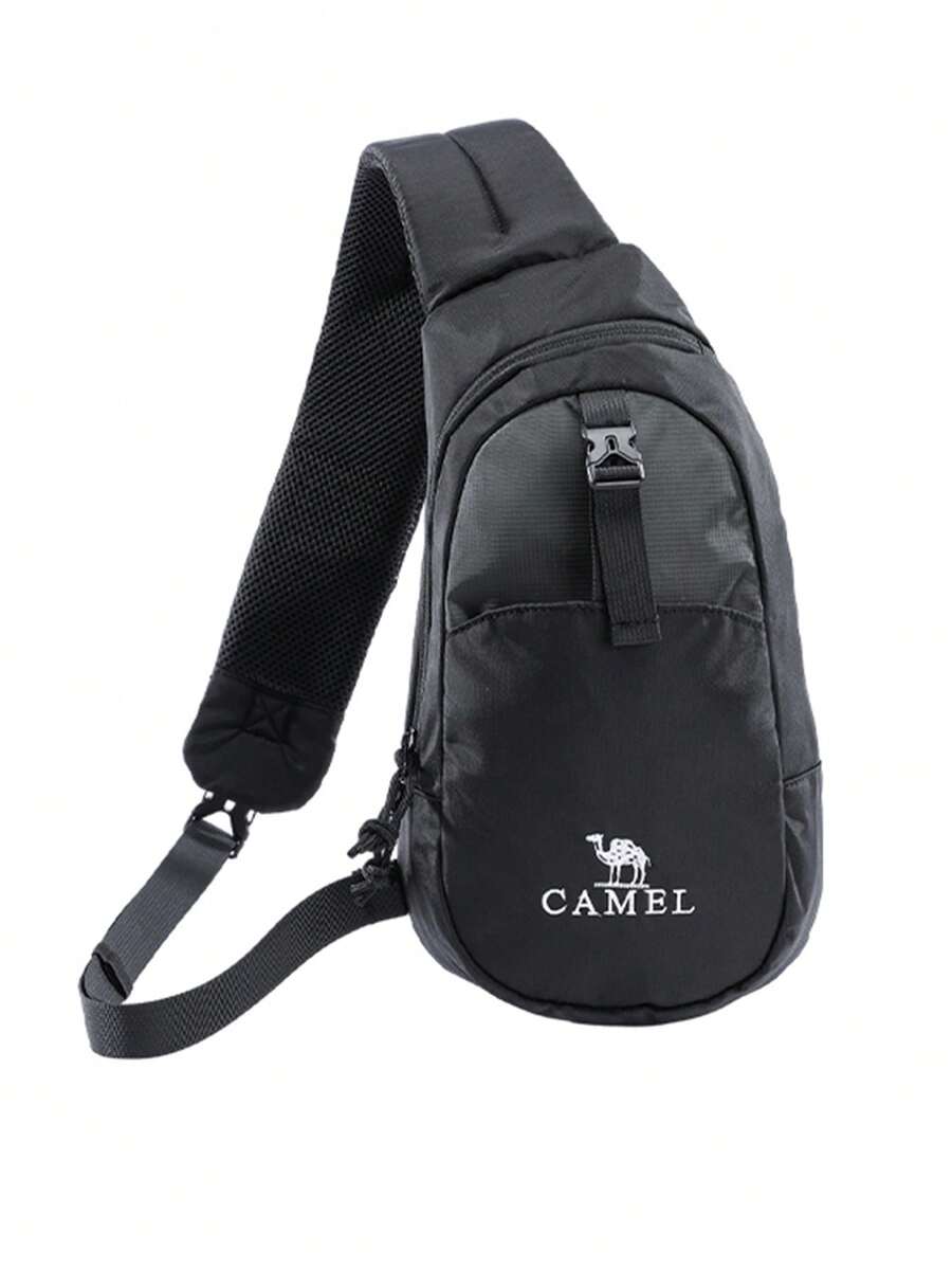 CAMEL CROWN Casual Chest Bag, Travel Portable Shoulder Bag, Crossbody Bag, Fitness Pouch, Cycling Bag, Backpack - Black - View 1