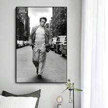 1幅无框墙面装饰画，詹姆斯·迪恩海报，音乐海报，帆布海报，适用于房间装饰、墙面艺术、墙面装饰、浴室装饰、办公室装饰、餐厅装饰、节日装饰、卧室装饰、客厅装饰、厨房装饰 - 彩色 - 查看 3