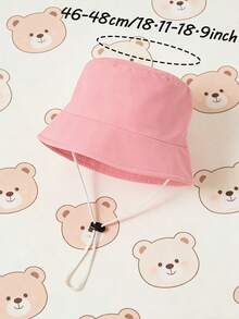 1 PC Newborn Toddlers Baby Children Hip Hop Cap Embroidery Bucket Hat Girls Boys Snapback Hat Adjustment Outdoor Casual Sunshade Cap 1-3Y - Multicolor - View 3