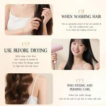 澳洲坚果油和山茶籽油 - 免洗护发油 - 抚平毛躁，修护受损发质，提升光泽 - 滋润滋养干枯、卷曲、受损发质 - 适用于直发、卷发、染烫发 - 所有发质适用 - 芥末黃 - 查看 10