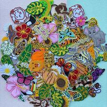 60pcs Random Cartoon Pattern Cloth Patches, Cute Cartoon Style Iron-On/Sew-On Appliques Suitable For Clothes, Bags, Shoes, Hats, Etc.