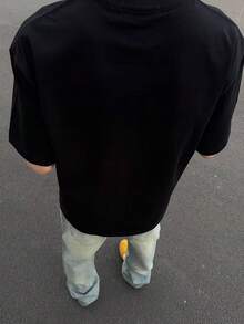 Jet Li Shirt Men's Pure Cotton T-Shirt, 200 Grams,Soft Vintage Men's Rock Pattern T-Shirt, Featuring Bold Prints, Is A Casual Wear Suitable For All Seasons And Perfect For The Gym - Black - View 2