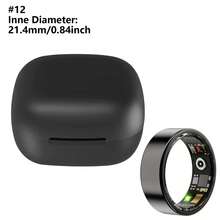 男女通用智能戒指健身追踪器 - 防水健康戒指，具备睡眠追踪、心率和血氧监测、家庭健康护理、步数和卡路里计数、手势滑动视频播放、内置动作手势功能、佩戴舒适（15/20mAh 可充电电池）