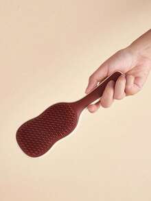 1 件装 头发梳，可梳理打结头发，自我护理头皮清洁器，解结梳，适用于天然卷发、直发、干发或湿发的解结梳，创意解结梳，适合所有发质，圆齿设计，不会刮伤头皮 - 彩色 - 查看 5