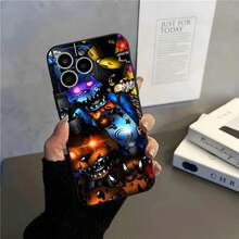 Nueva funda de teléfono de juego de película FNAF compatible con  17 15 16 13 Pro Max 14 12 11 Xr X 8 7 6 Plus, funda trasera de lujo, funda compatible con  17 pro max, funda de  17 pro, funda de  17, funda de  16 pro max - Negro3 - Ver 13