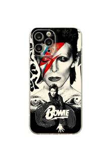 Funda transparente para teléfono D-David Singer B-Bowie Rock compatible con  17 16 15 14 13 12 11 PRO MAX PLUS Mini, funda suave y amigable con la piel, compatible con funda  17 pro max, funda  17 pro, funda  17, funda  16 pro max - z1 - Ver 13