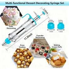 208 PCS Cake Decorating Kit, Baking Supplies With Dessert Decorating Syringe Set, Storage Icing Piping Bags And Tips Set Cookies, Cupcake Cake Decorating Supplies For Beginners - Default - View 5