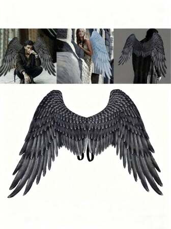 Högkvalitativa änglavingar i non-woven-tyg, lämpliga för män och kvinnor. Kan användas för att dekorera vingar, Halloween-karnevalänglavingar, imitationfjädervingar i non-woven-tyg, och är en ny stil inom scenkostymer.
