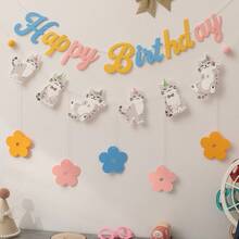 Decoraciones de fiesta con tema de gato de dibujos animados - Pancartas, banderas y decoración colgante para razas de gatos Siamés, Maine , Ragdoll y Bengal de pelo corto - Multicolor - Ver 15