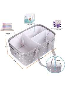 Organizador de Pañales Para Bebé, Organizador de Pañales para Cambiador.Baby Storage Basket for Diapers and Baby Wipes, Regalo para la Lista de Baby Shower, Imprescindibles para Recién Nacidos,37369339 - Multicolor - Ver 5