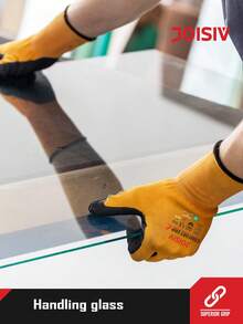 6 paires/12 paires de gants de travail enduits de nitrile, prise antidérapante microporée, respirants et durables, convenant pour la manutention en entrepôt, le jardinage, les outils ménagers, les projets de DIY, la construction, la machinerie et la réparation automobile - Orange/Gris - Orange brûlé - Voir 8