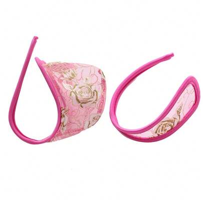 1 Piece Temptation Sexy Panties C-Shaped Pants, Sexy Buttocks Exposed Thong Lace Transparent Couple Set