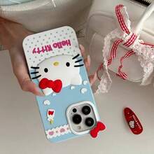 Sanrio 时尚可爱卡通猫咪三丽鸥手机壳，兼容 16 Pro Max，柔软硅胶保护套，也兼容 15新款、14、13系列、17 Melody、11 Kuromi。 - 彩色 - 查看 3