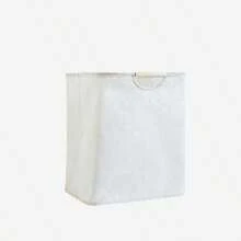 1pc Foldable Laundry Basket Portable Clothes Storage Organizer Modern Fabric Rectangular Bathroom Storage Rack Container Home Decor Collapsible Design Space Saving Solution Suitable For Bedroom Living Room Kitchen Dormitory Apartment Office Laundry Organization Household Storage Basket Practical Functional Convenient Easy Setup Fabric Material Lightweight Portable Carry Handle Perfect For Daily Use - White - View 6
