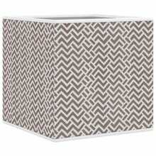Scatole pieghevoli vidaXL, 4 pezzi, marroni, 32x32x32 cm, tessuto non tessuto - Castano - Visualizzare 11