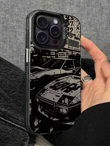 1 Ốp lưng điện thoại họa tiết xe đua màu đen và bạc tương thích với điện thoại Apple - Nhiều màu - Xem 1